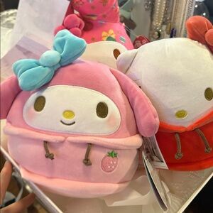 3 Squishmallows x Sanrio My Melody 10” Official Kellytoy Hello Kitty Collectible
